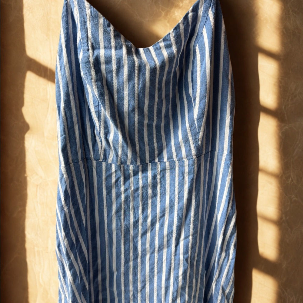 Old Navy Blue and White Textured Dress 👗